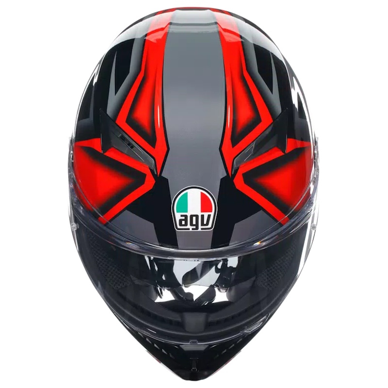 MOTORISTIČNA ČELADA AGV K3 COMPOUND - ČRNA/RDEČA