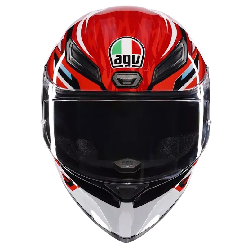 MOTORISTIČNA ČELADA AGV K1 S LION - RDEČA