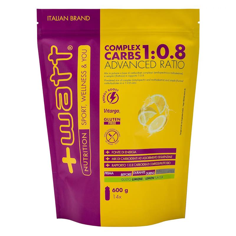 PRAŠEK +WATT COMPLEX CARBS ADVANCED RATIO 1:0,8 LIMONA 600g