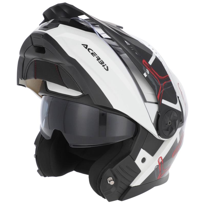 PREKLOPNA ČELADA ACERBIS RIDER - BELA / ČRNA