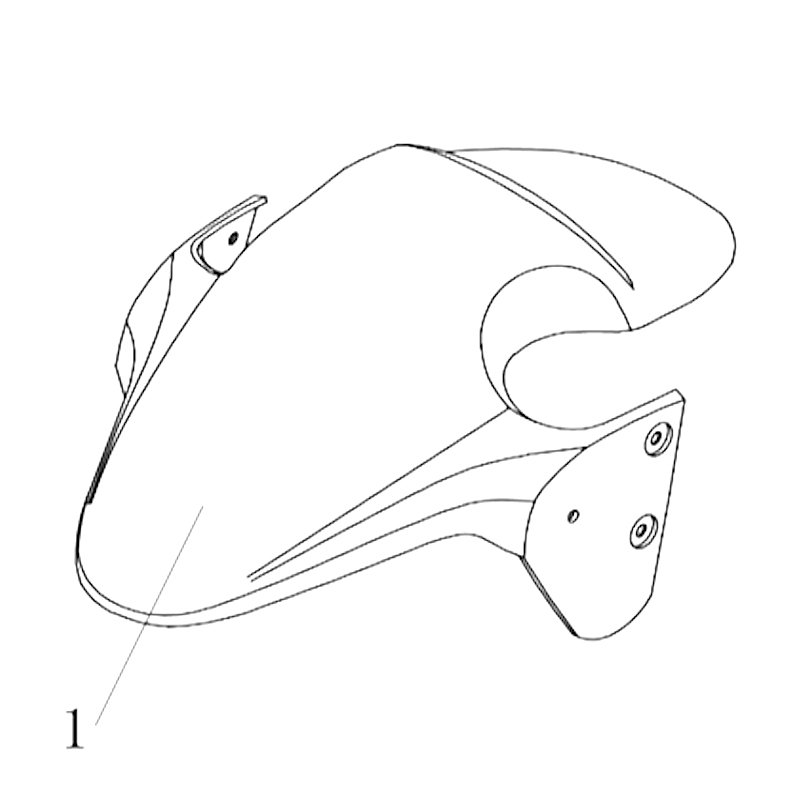 PREDNJI BLATNIK LONGJIA ROMA XS ČRN