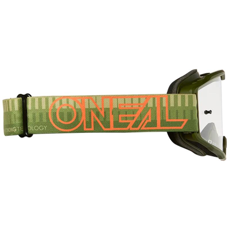 OČALA ONEAL B-10 STRIPED - CLEAR - ZELENA