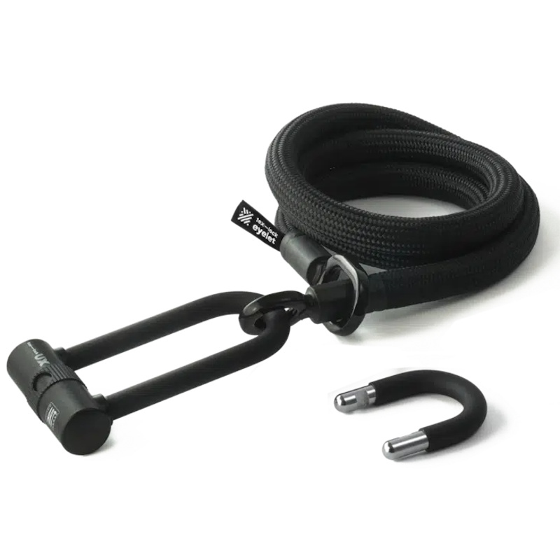 KLJUČAVNICA TEX-LOCK EYELET UX-LOCK SET 160 CM - ČRNA