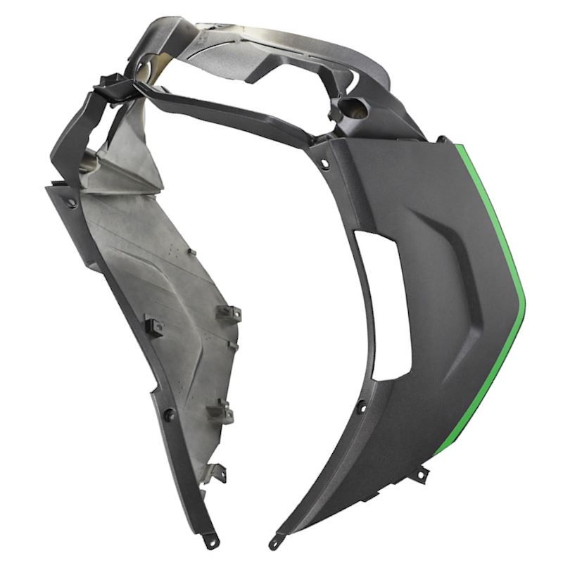 SPODNJI DEL MASKE ZNEN F11 - ČRNO ZELENA