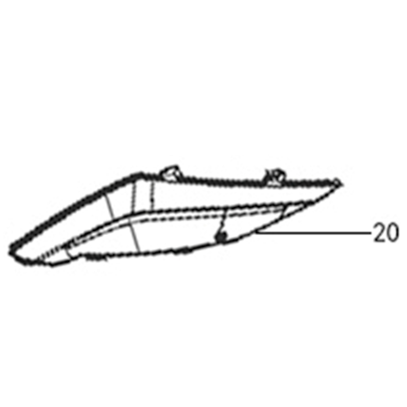 BOK LEVI SPODNJI ZNEN R8 BEL