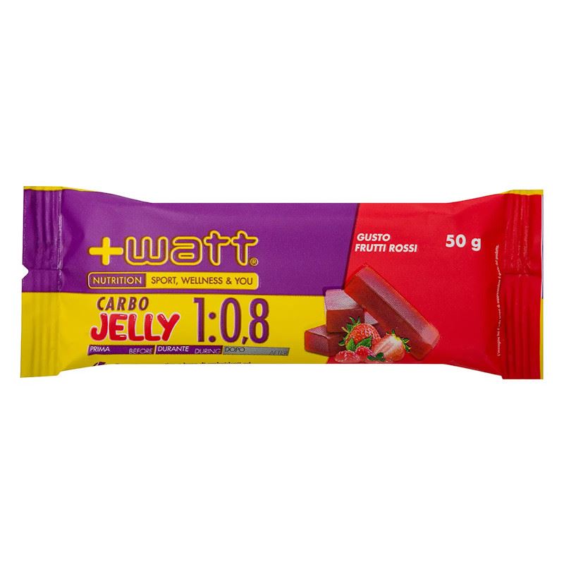 ENERGIJSKA PLOŠČICA +WATT CARBO JELLY 1:0,8 - FRUTTI ROSSI