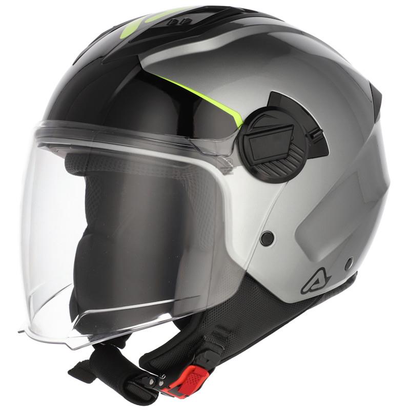ČELADA JET ACERBIS LEVANTE - SIVA / RUMENA