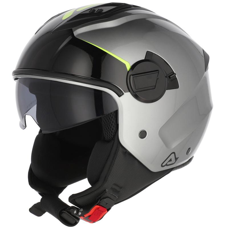 ČELADA JET ACERBIS LEVANTE - SIVA / RUMENA