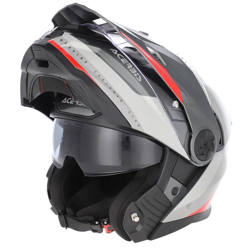 PREKLOPNA ČELADA ACERBIS RIDER - SIVA / RDEČA