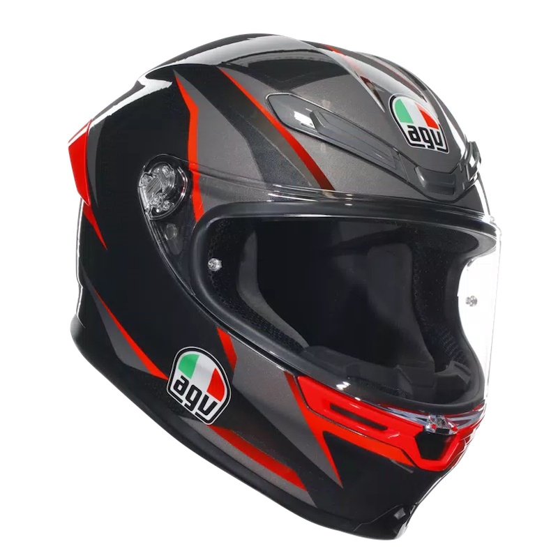 MOTORISTIČNA ČELADA AGV K6 S SLASHCUT - ČRNA