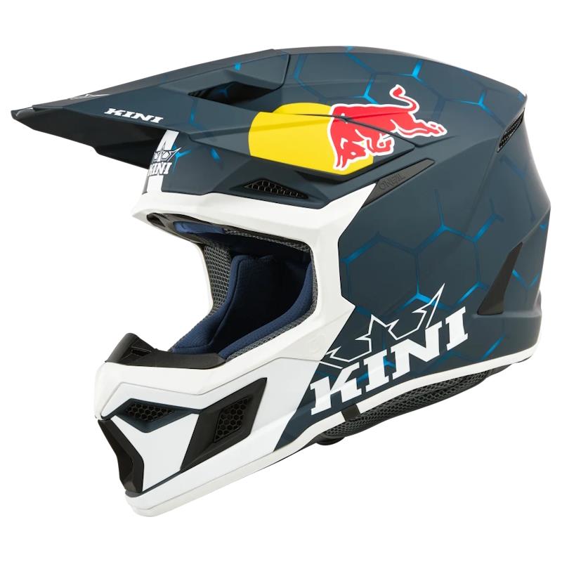 MOTOKROS ČELADA KINI RED BULL MX3 - MODRA