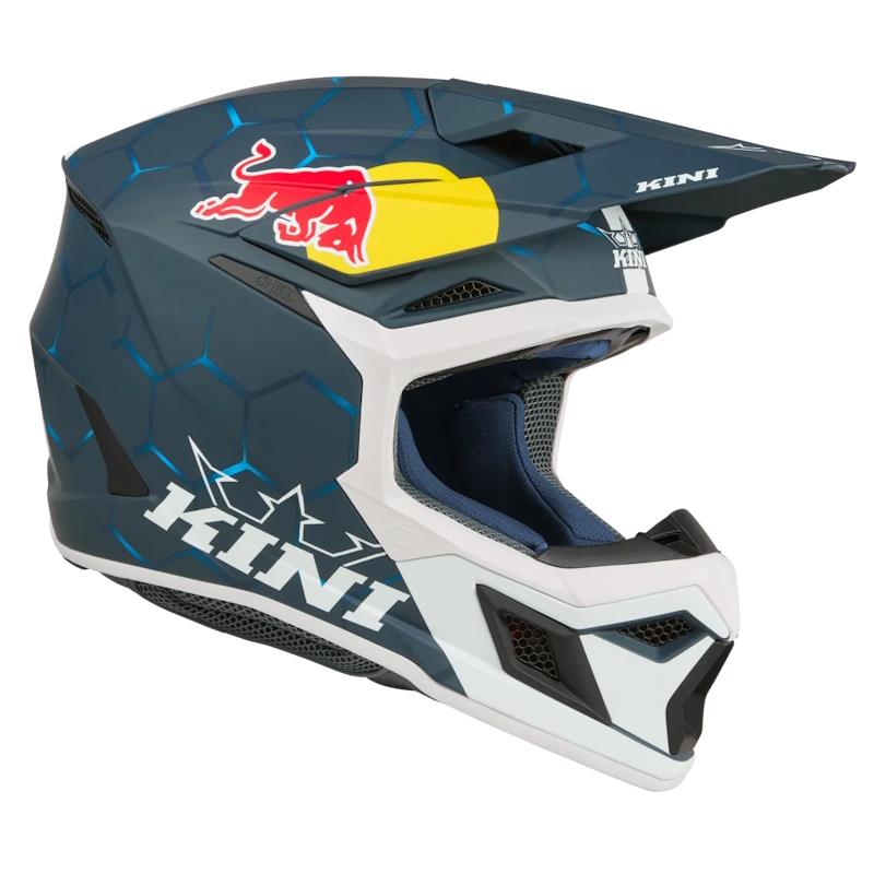 MOTOKROS ČELADA KINI RED BULL MX3 - MODRA