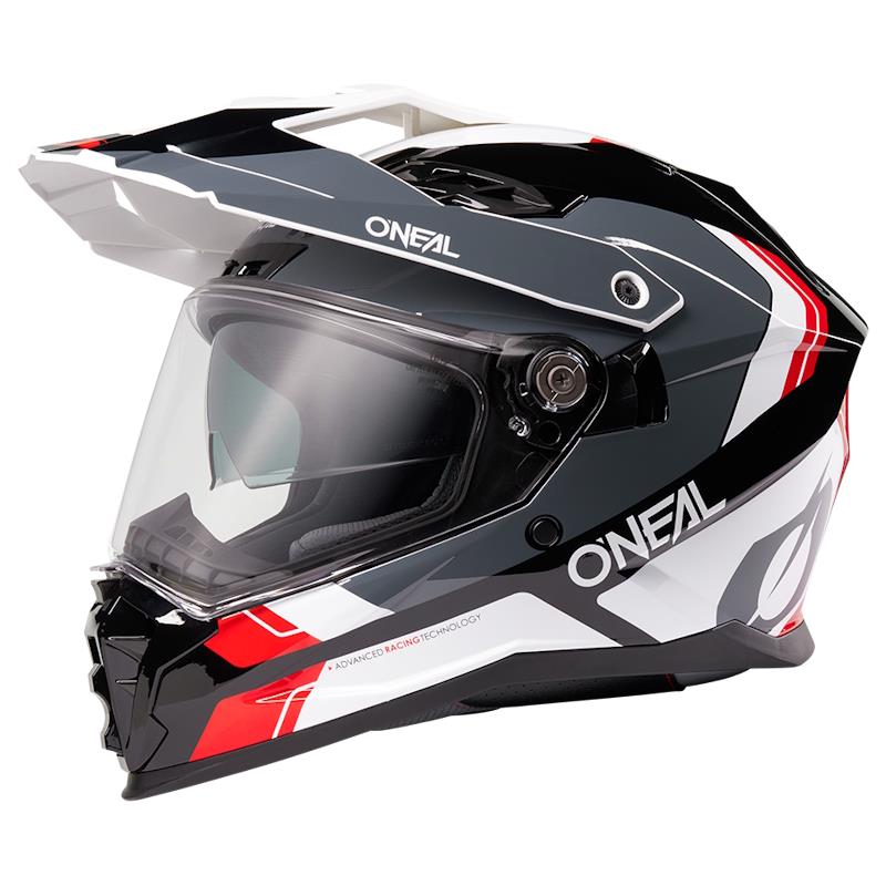 MOTORISTIČNA ČELADA ONEAL D-SRS NOMAD - ČRNA/BELA/RDEČA