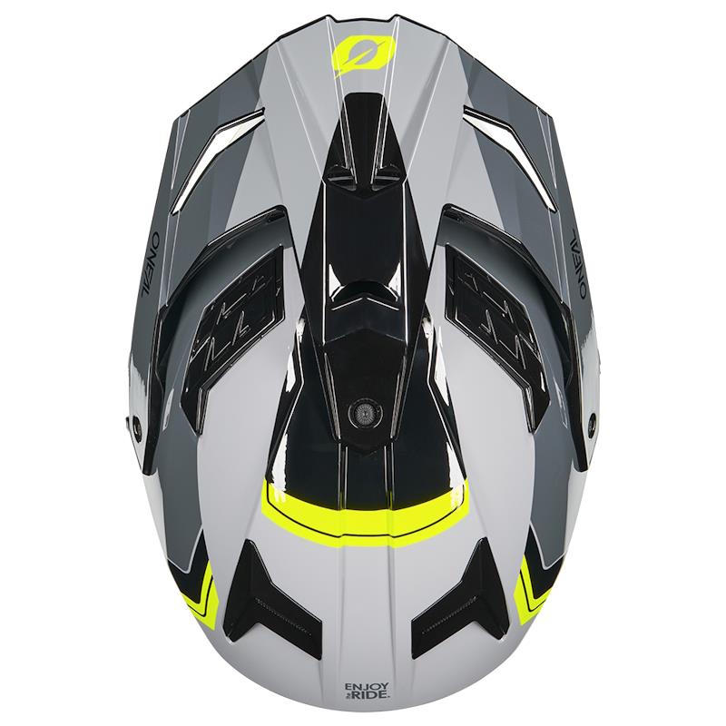 MOTORISTIČNA ČELADA ONEAL D-SRS NOMAD - ČRNA/SIVA/RUMENA