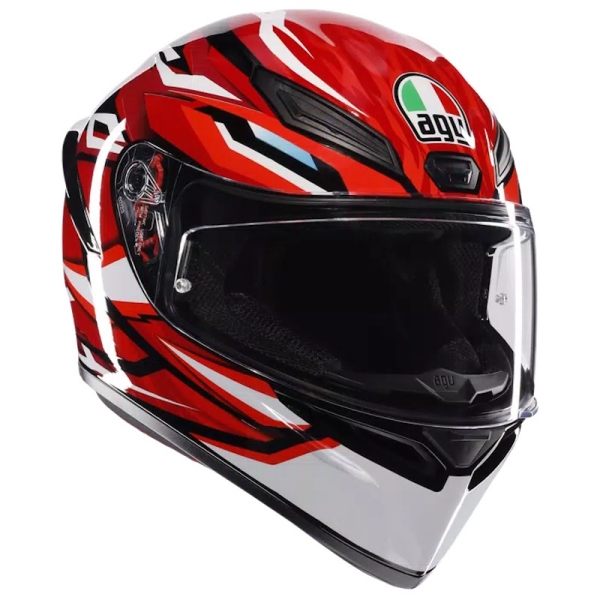 MOTORISTIČNA ČELADA AGV K1 S LION - RDEČA