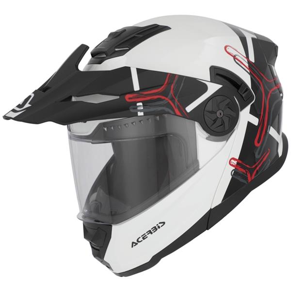 PREKLOPNA ČELADA ACERBIS RIDER - BELA / ČRNA