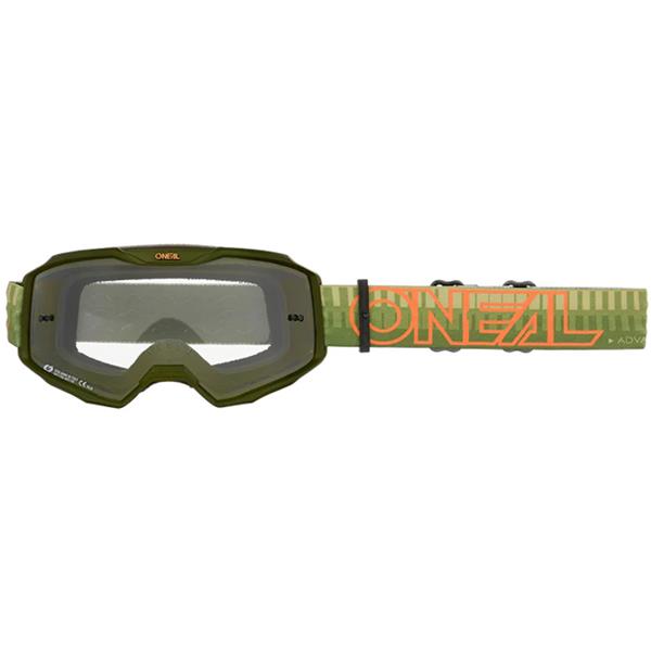 OČALA ONEAL B-10 STRIPED - CLEAR - ZELENA