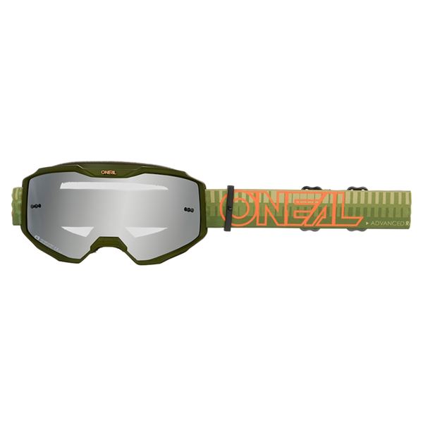 OČALA ONEAL B-10 STRIPED - SILVER MIRROR - ZELENA