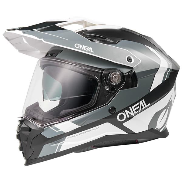 MOTORISTIČNA ČELADA ONEAL D-SRS NOMAD - ČRNA/BELA/SIVA