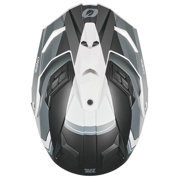 MOTORISTIČNA ČELADA ONEAL D-SRS NOMAD - ČRNA/BELA/SIVA
