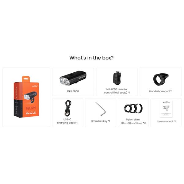 SPREDNJA LUČ MAGICSHINE RAY 3000 ANT+ ENDURANCE - 3000 LM