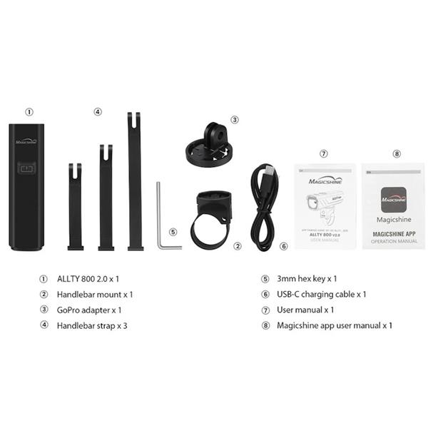 SPREDNJA LUČ MAGICSHINE ALLTY 800 V2.0 - 800 LM