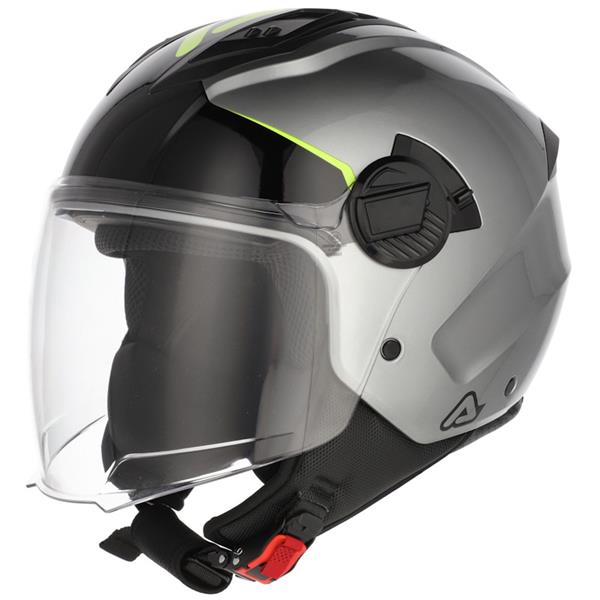 ČELADA JET ACERBIS LEVANTE - SIVA / RUMENA
