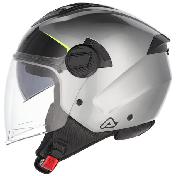 ČELADA JET ACERBIS LEVANTE - SIVA / RUMENA