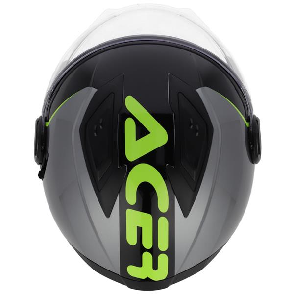 ČELADA JET ACERBIS LEVANTE - SIVA / RUMENA