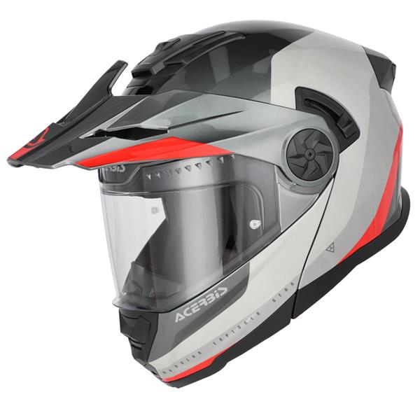 PREKLOPNA ČELADA ACERBIS RIDER - SIVA / RDEČA