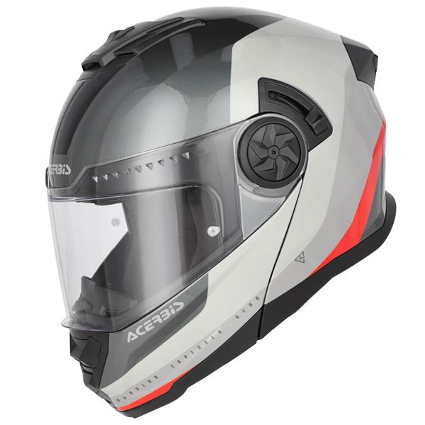 PREKLOPNA ČELADA ACERBIS RIDER - SIVA / RDEČA