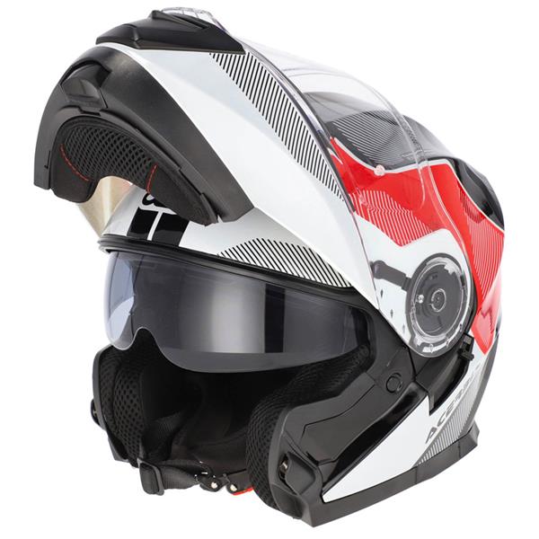 PREKLOPNA ČELADA ACERBIS SEREL 22.06 - BELA / RDEČA