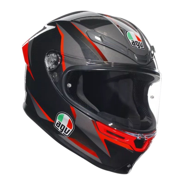 MOTORISTIČNA ČELADA AGV K6 S SLASHCUT - ČRNA