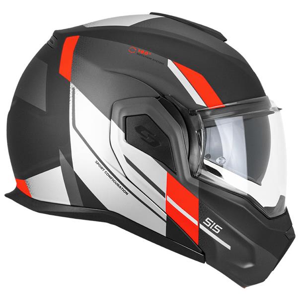 PREKLOPNA ČELADA CGM 515S VERSO RACE - ČRNA RDEČA