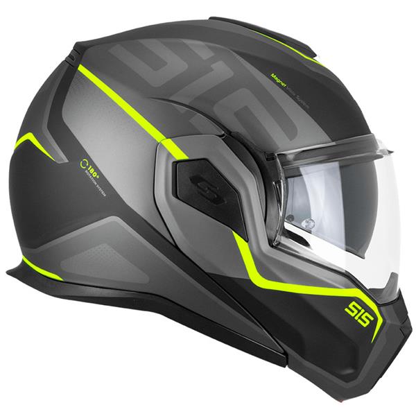 PREKLOPNA ČELADA CGM 515S VERSO RACE - ČRNA RUMENA