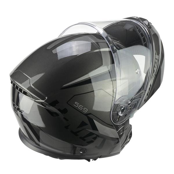 PREKLOPNA ČELADA CGM C-MAX CITY - ČRNA