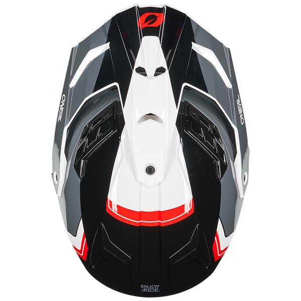 MOTORISTIČNA ČELADA ONEAL D-SRS NOMAD - ČRNA/BELA/RDEČA