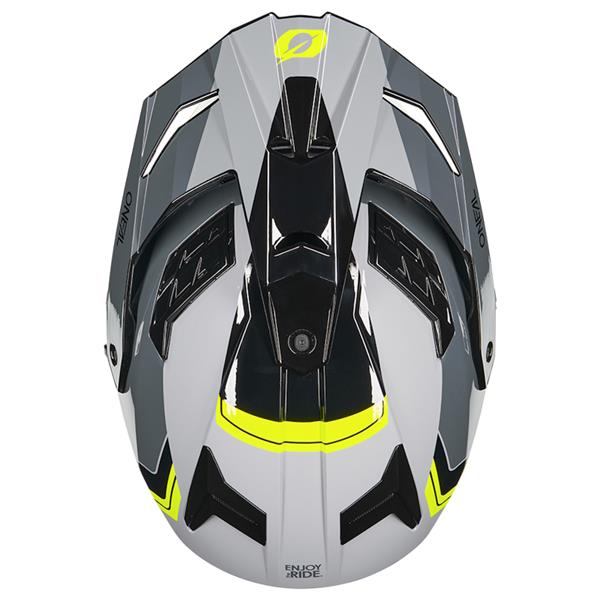 MOTORISTIČNA ČELADA ONEAL D-SRS NOMAD - ČRNA/SIVA/RUMENA