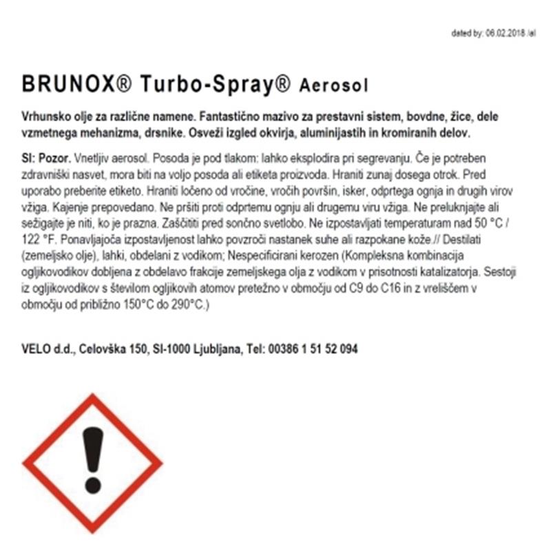 SPRAY BRUNOX TURBO 500ML POWER CLICK