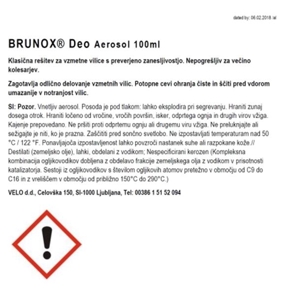 SPREJ ZA VILICE IN AMORTIZERJE BRUNOX DEO SHOX - 100ml